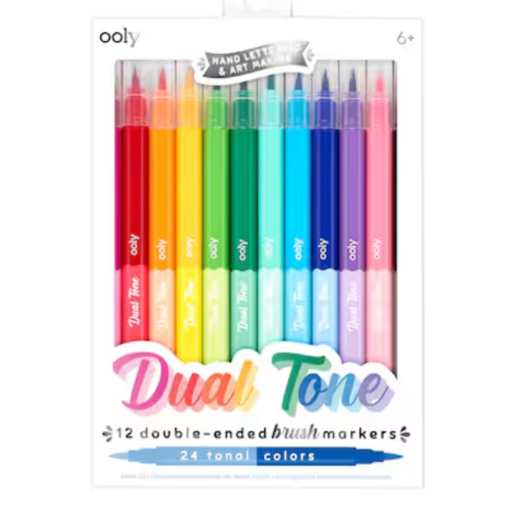 NIP OOLY Dual Tone Double-Ended Brush Markers